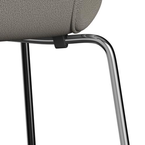 Fritz Hansen 3107 Chair Full Upholstery, Chrome/Capture Warm Grey