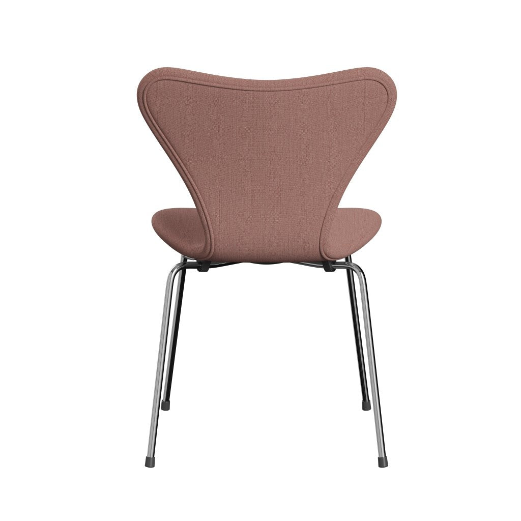 Fritz Hansen 3107 Chair Full Upholstery, Chrome/Christianshavn Orange/Red