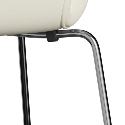 Fritz Hansen 3107 sedia piena rivestimento, cromo/comfort bianco