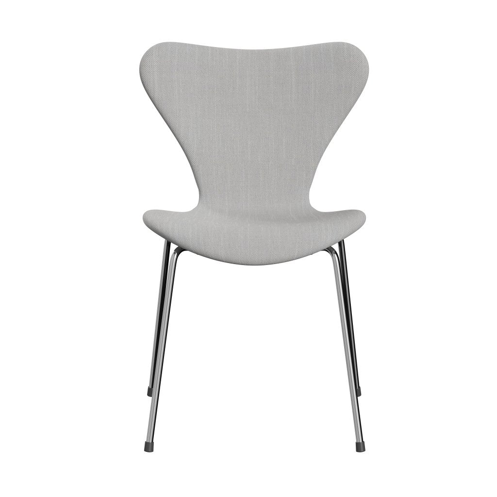 Fritz Hansen 3107 Chair Full Upholstery, Chrome/Sunniva 2 Natural/Light Grey