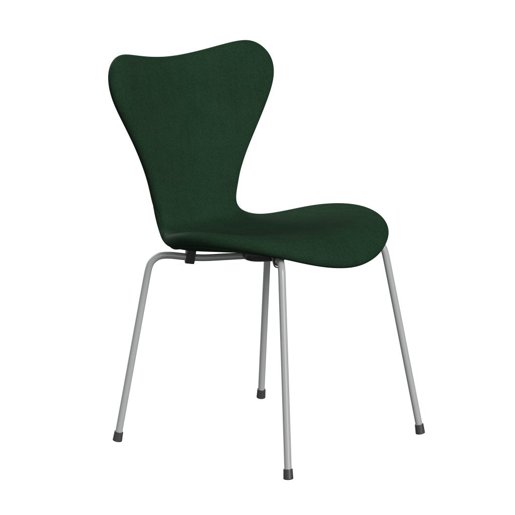 Fritz Hansen 3107 chaise complète complète, neuf gris / divina vert foncé (div876)