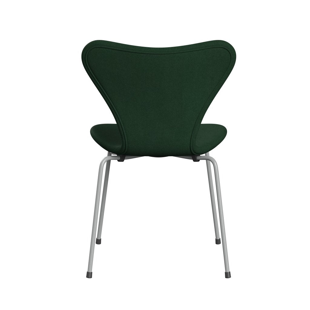 Fritz Hansen 3107 Chair Full Upholstery, Nine Grey/Divina Dark Green (Div876)
