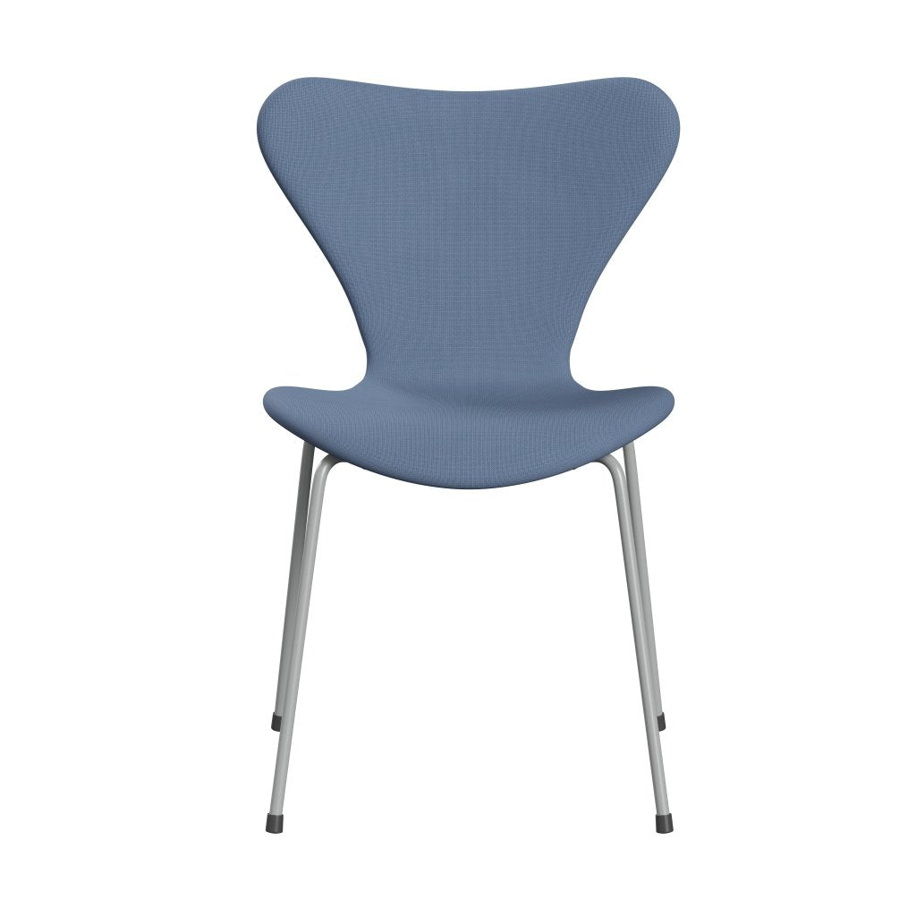 Fritz Hansen 3107 chaise complète complète, neuf gris / renom bleu gris bleu
