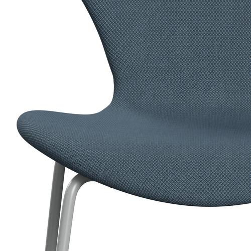 Fritz Hansen 3107 chaise complète complète, neuf gris / fiord pierre bleue