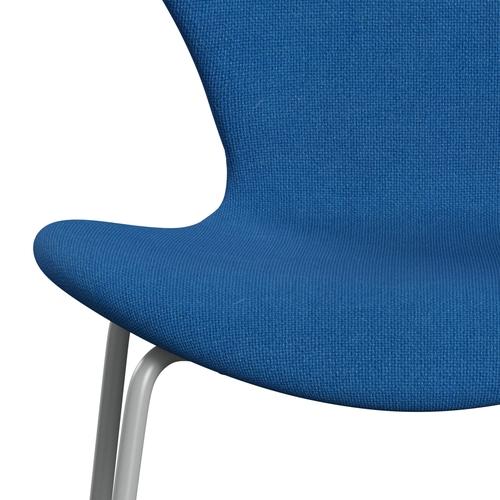 Fritz Hansen 3107 chaise complète complète, neuf gris / hallingdal bleu clair