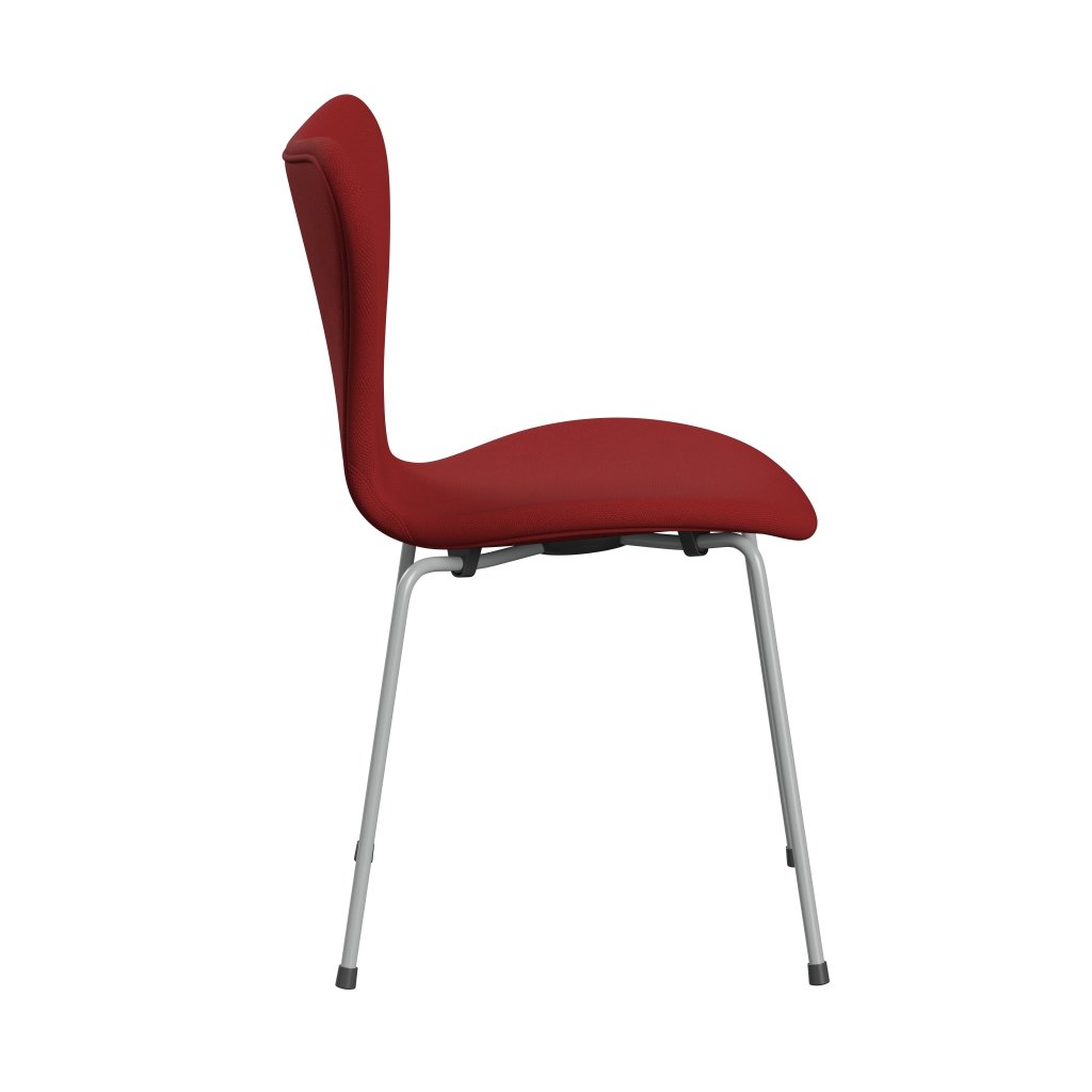 Fritz Hansen 3107 chaise complète complète, neuf gris / acier rouge