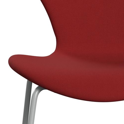 Fritz Hansen 3107 chaise complète complète, neuf gris / acier rouge