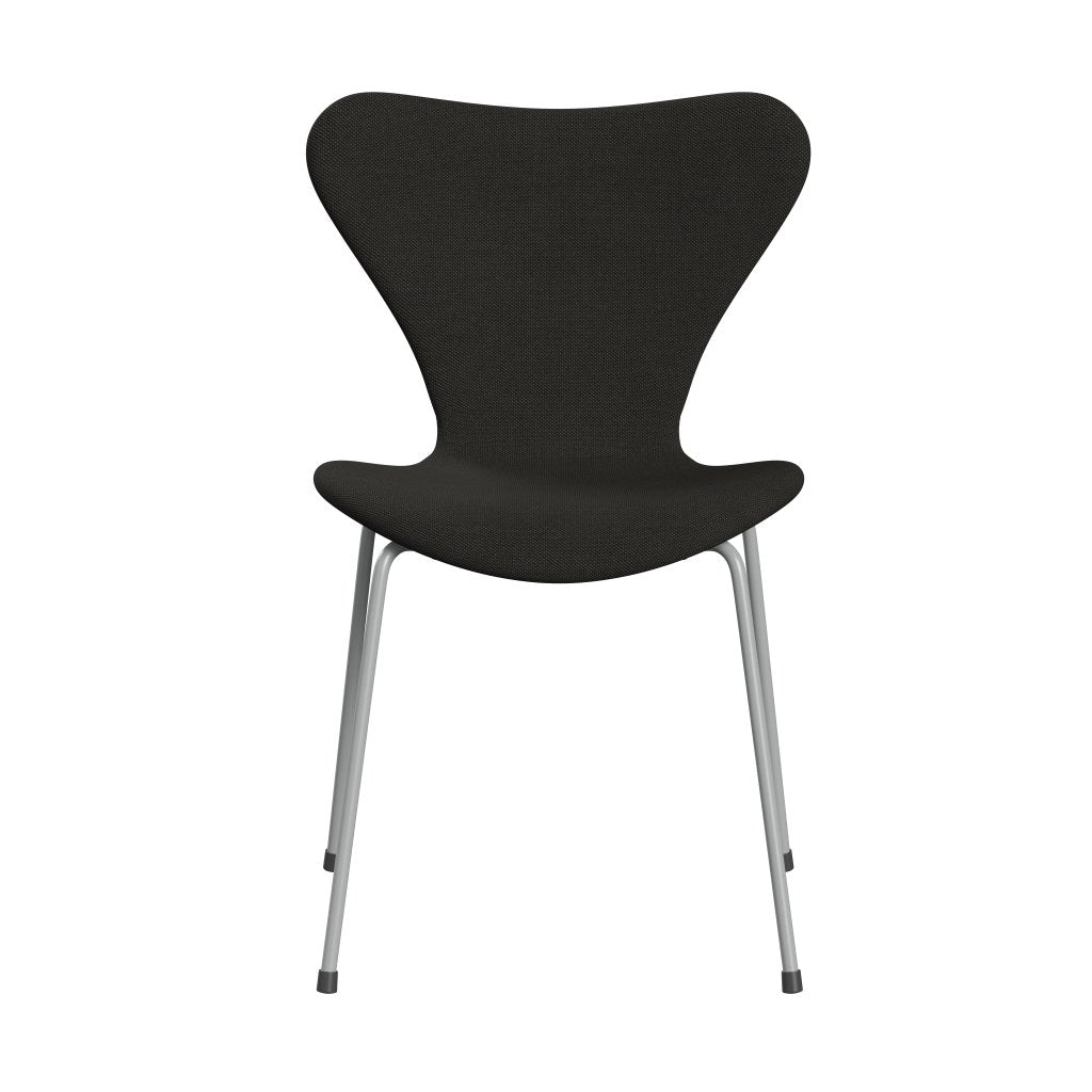 Fritz Hansen 3107 Chair Full Upholstery, Nine Grey/Steelcut Trio Dark Brown