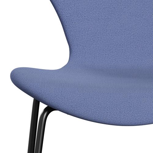 Fritz Hansen 3107 Chair Full Upholstery, Black/Capture Light Blue (Cp4901)
