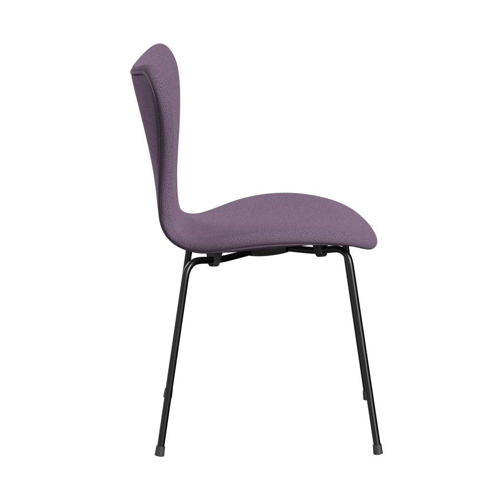 Fritz Hansen 3107 Chair Full Upholstery, Black/Capture Light Violet