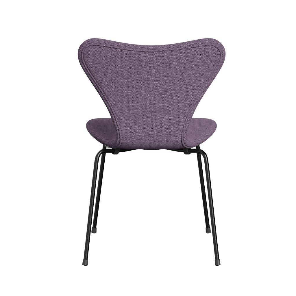 Fritz Hansen 3107 stoel Volledige bekleding, zwart/vanglicht licht violet