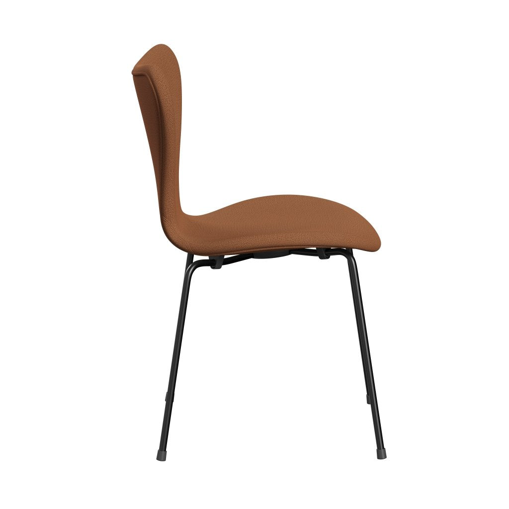 Fritz Hansen 3107 Chair Full Upholstery, Black/Capture Copper