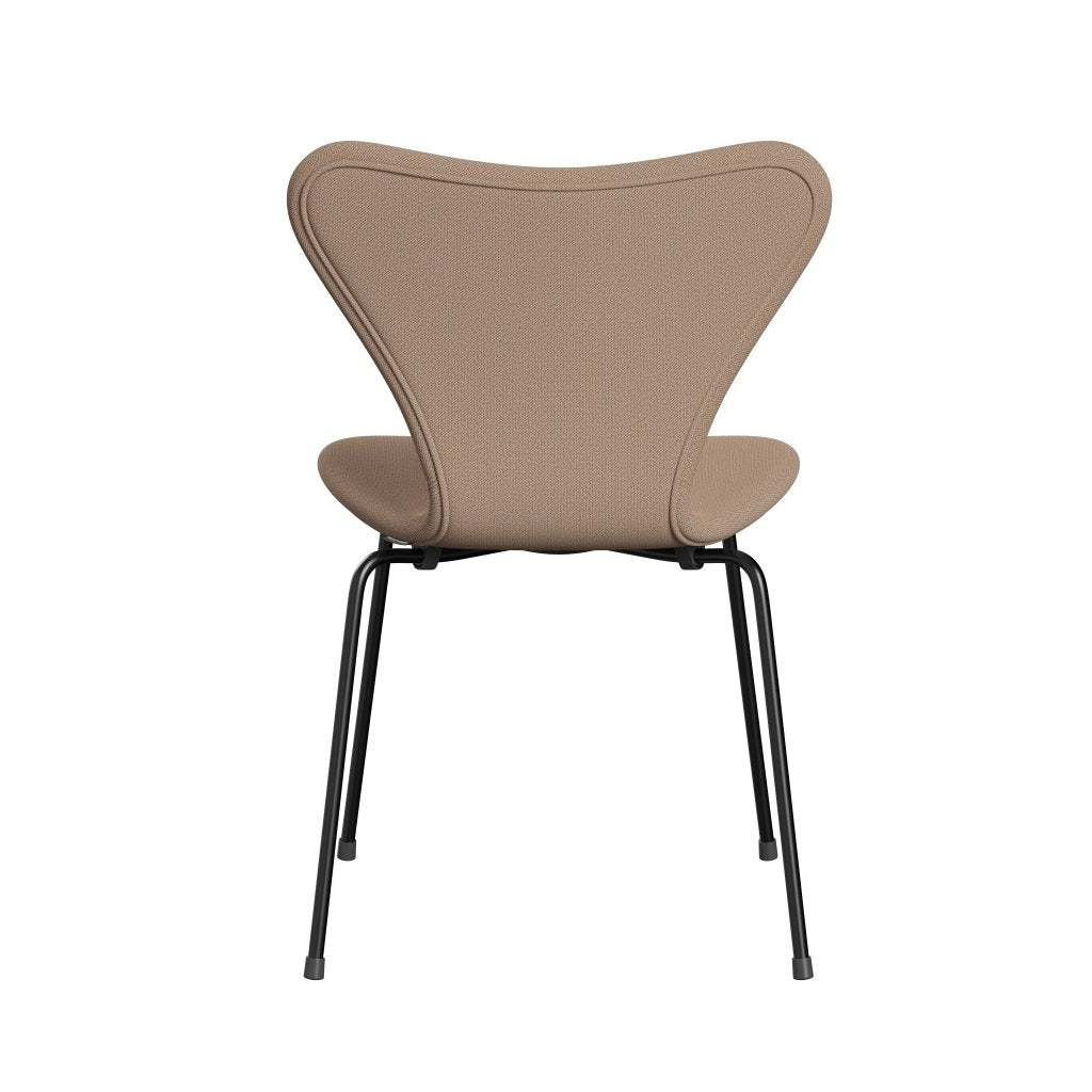 Fritz Hansen 3107 Chair Full Upholstery, Black/Capture Pink Sand