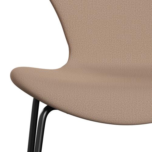 Fritz Hansen 3107 Chair Full Upholstery, Black/Capture Pink Sand