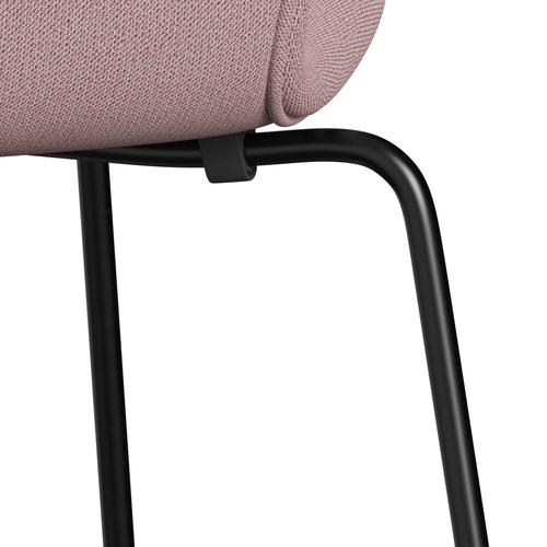 Fritz Hansen 3107 Chair Full Upholstery, Black/Capture Pink