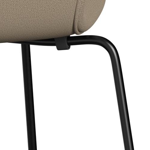 Fritz Hansen 3107 Chair Full Upholstery, Black/Capture Sand
