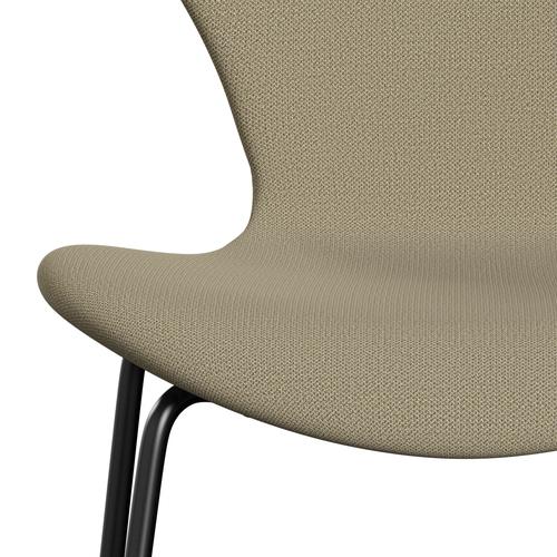 Fritz Hansen 3107 Chair Full Upholstery, Black/Capture Sand Colours
