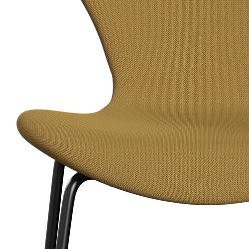 Fritz Hansen 3107 chaise complète complète, lumière moutarde noire / capture
