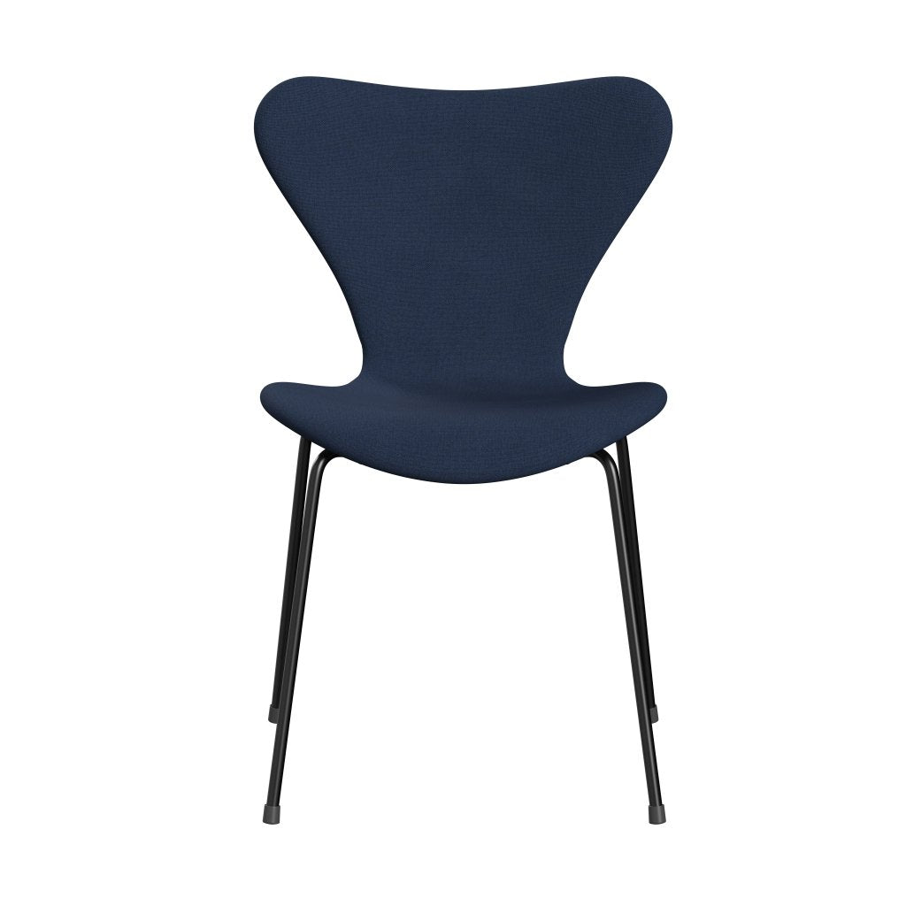 弗里茨·汉森（Fritz Hansen）3107椅子完整的内饰，黑色/克里斯蒂安·夏夫（Christianshavn）深蓝色