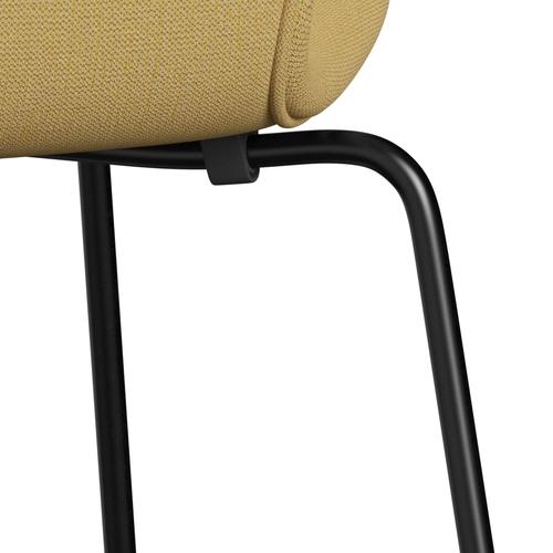 Fritz Hansen 3107 Chair Full Upholstery, Black/Christianshavn Yellow