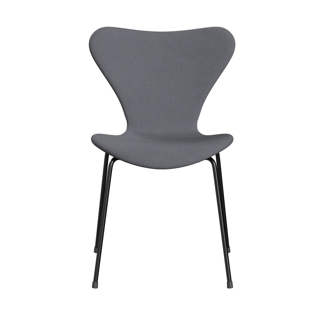 弗里茨·汉森（Fritz Hansen）3107椅子全室内装饰，黑色/克里斯蒂安·什夫（Christianshavn）浅灰色