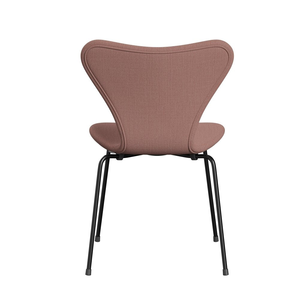 Fritz Hansen 3107 Chair Full Upholstery, Black/Christianshavn Orange/Red