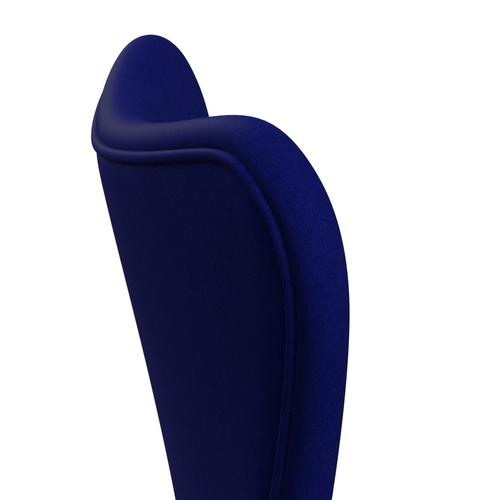 Fritz Hansen 3107 Chair Full Upholstery, Black/Comfort Blue (C66008)