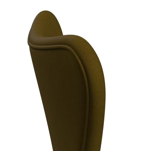 Fritz Hansen 3107 Chair Full Upholstery, Black/Comfort Brown (C68007)