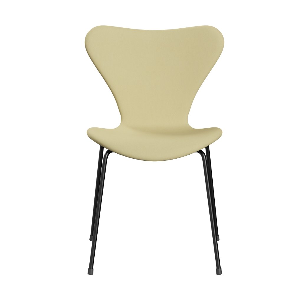 Fritz Hansen 3107 Chair Full Upholstery, Black/Comfort Grey (C68008)