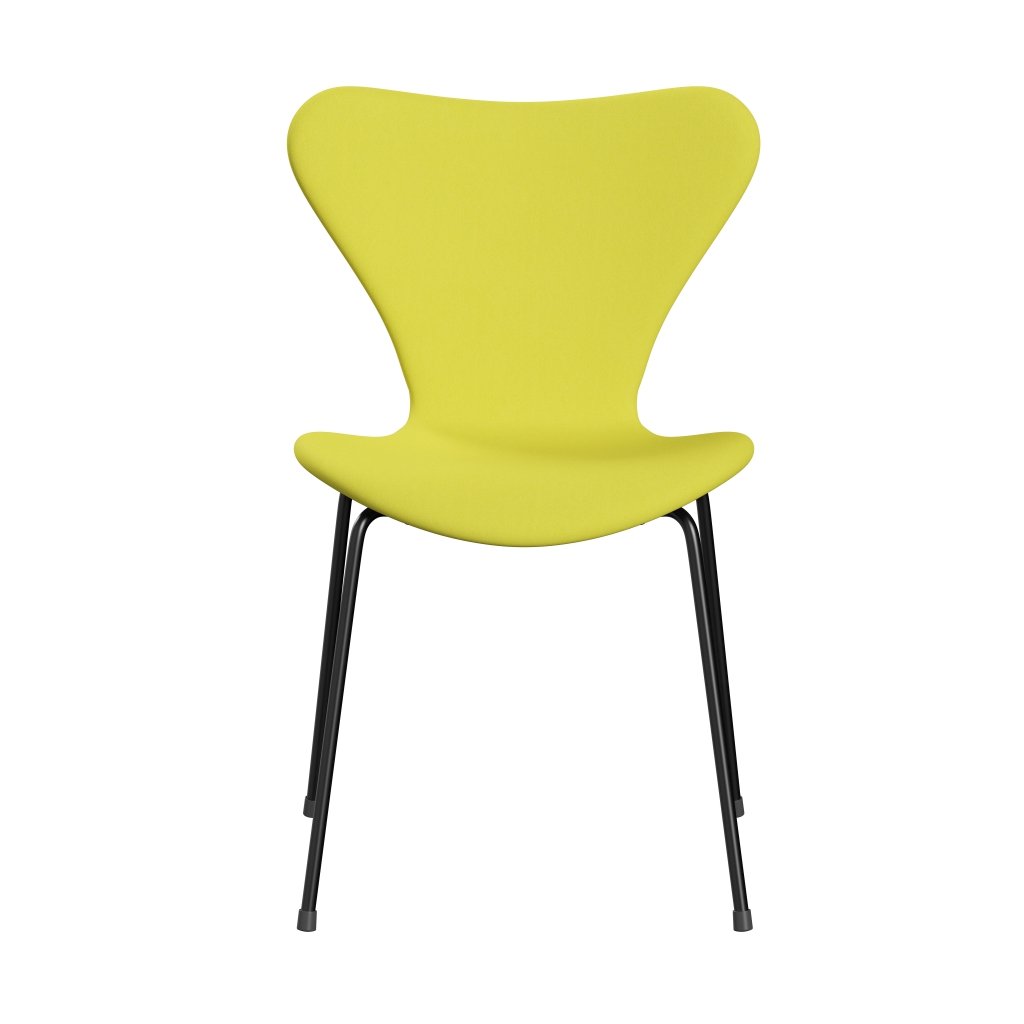 Fritz Hansen 3107 Chair Full Upholstery, Black/Comfort Light Yellow