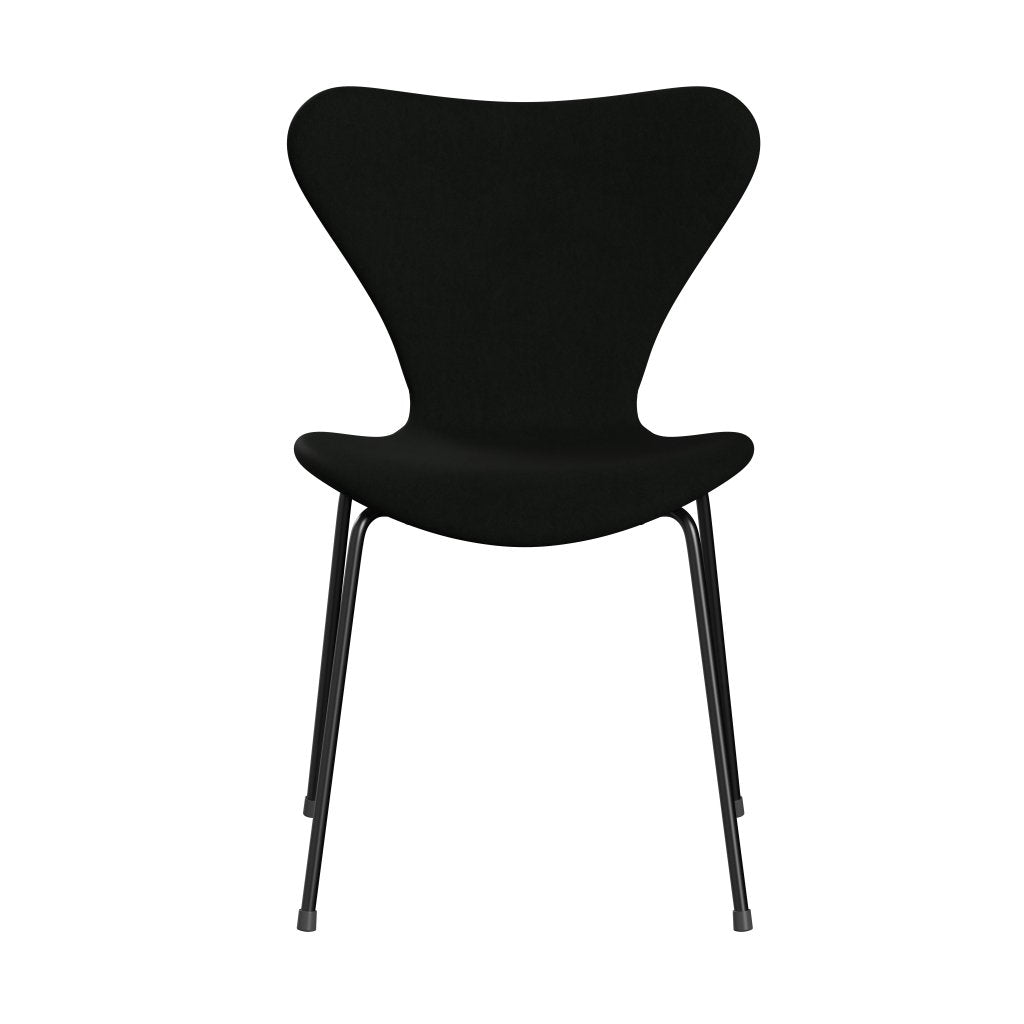 Fritz Hansen 3107 stol full møbeltrekk, svart/komfort svart (C60009)