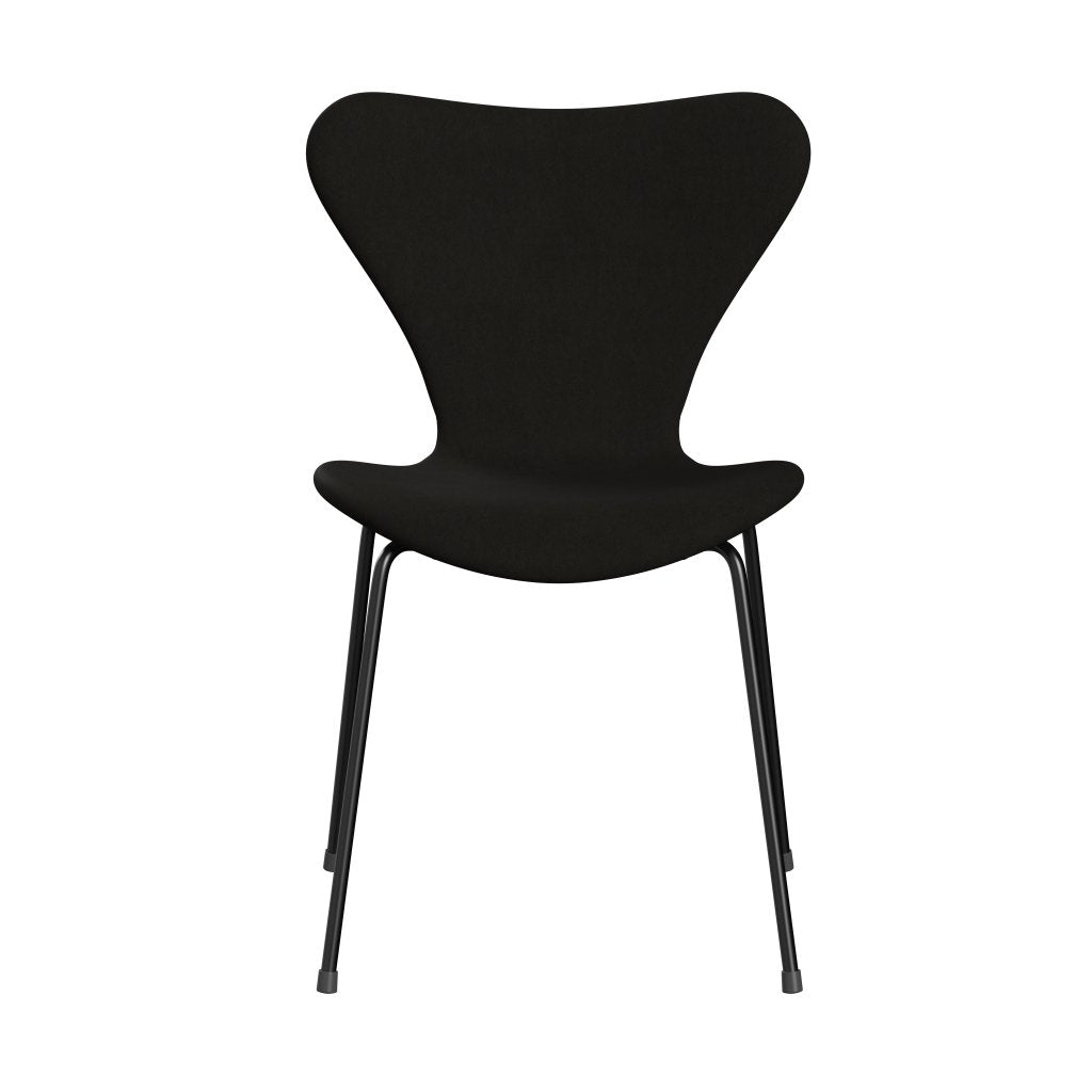 Fritz Hansen 3107 chaise complète complète, noir / confort noir (C61013)