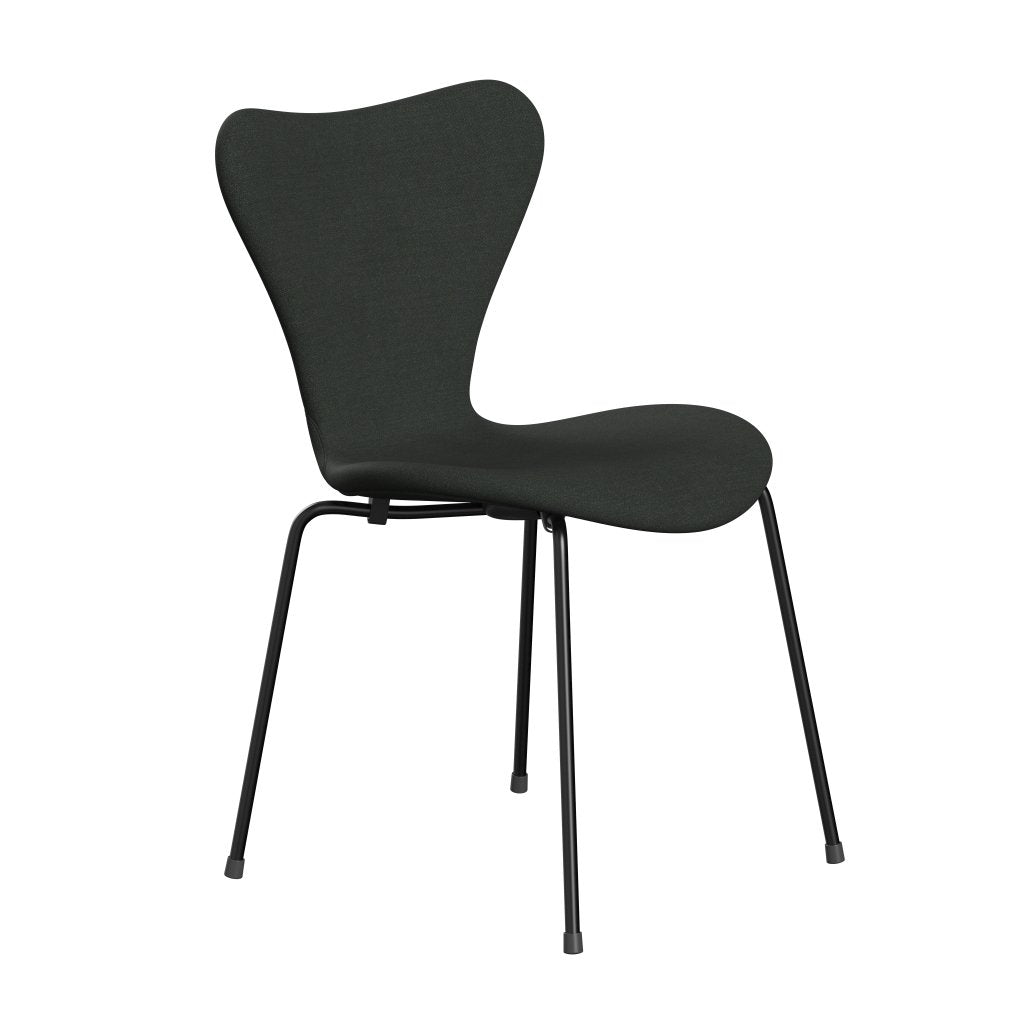 Fritz Hansen 3107 chaise complète complète, noir / fiord noir multicolore