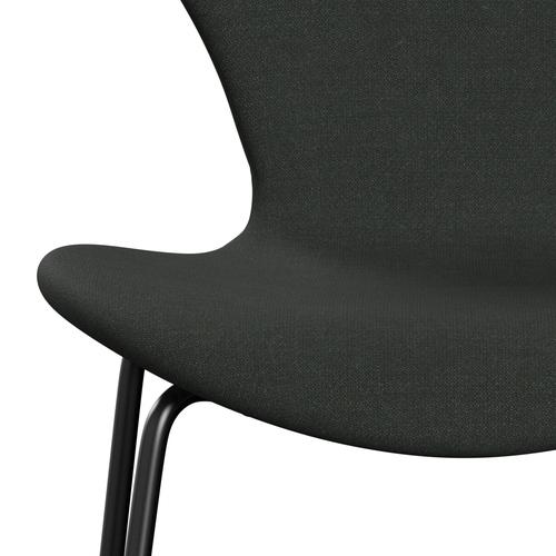 Fritz Hansen 3107 stol full møbeltrekk, svart/fiord svart flerfarget