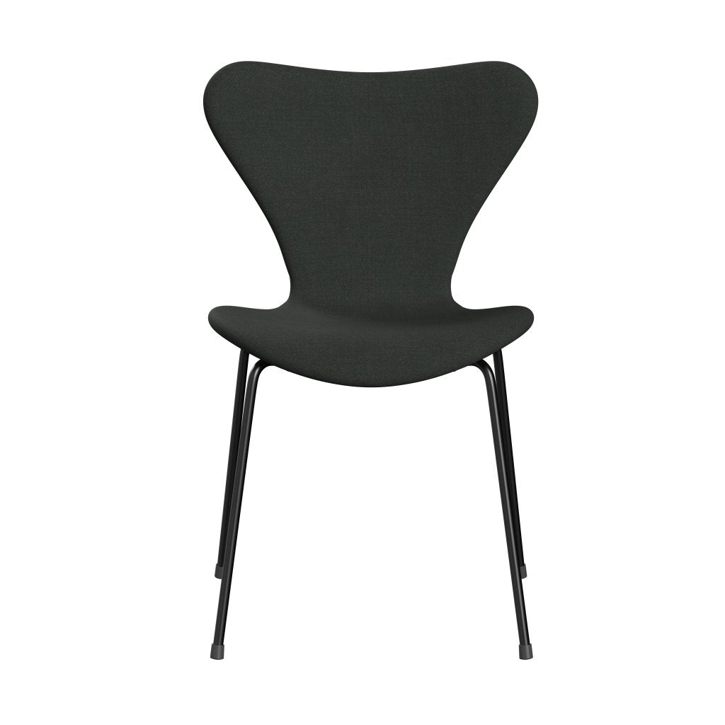 Fritz Hansen 3107 chaise complète complète, noir / fiord noir multicolore