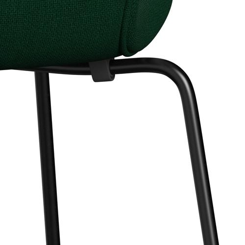 Fritz Hansen 3107 chaise complète complète, bouteille noire / Hallingdal Green