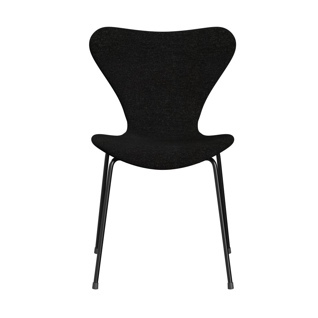 弗里茨·汉森（Fritz Hansen）3107椅子全套装饰，黑色/哈林达尔木炭