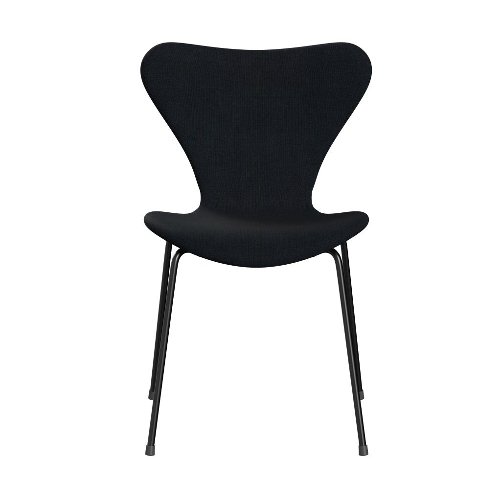 Fritz Hansen 3107 chaise complète complète, noir / remix noir (REM996)