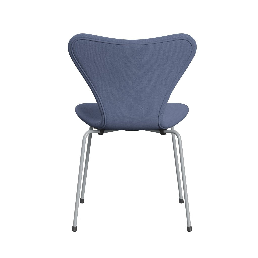Fritz Hansen 3107 chaise complète complète, Silver Grey / ChristianShavn Light Blue Plain