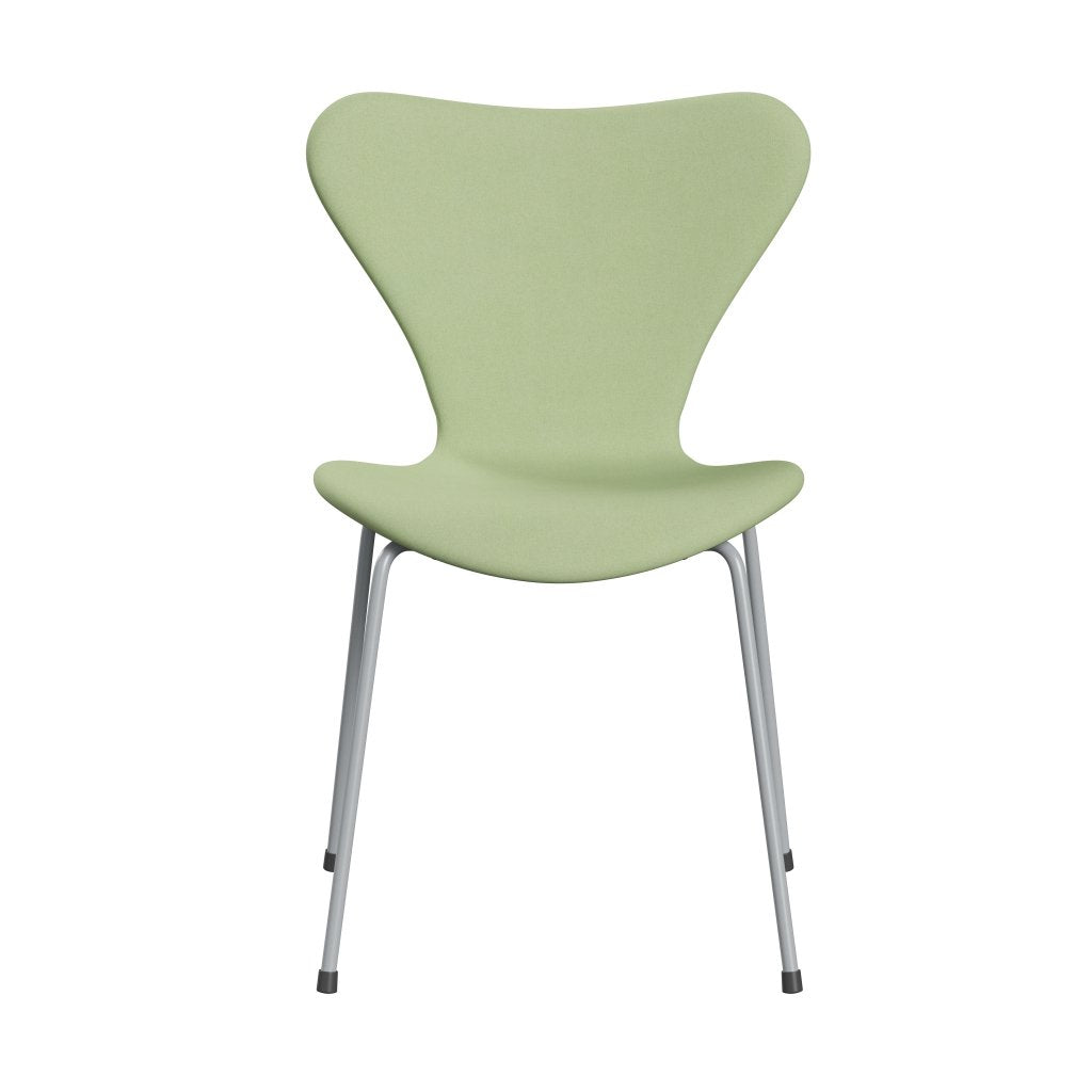 Fritz Hansen 3107 Chair Full Upholstery, Silver Grey/Divina Light Yellow