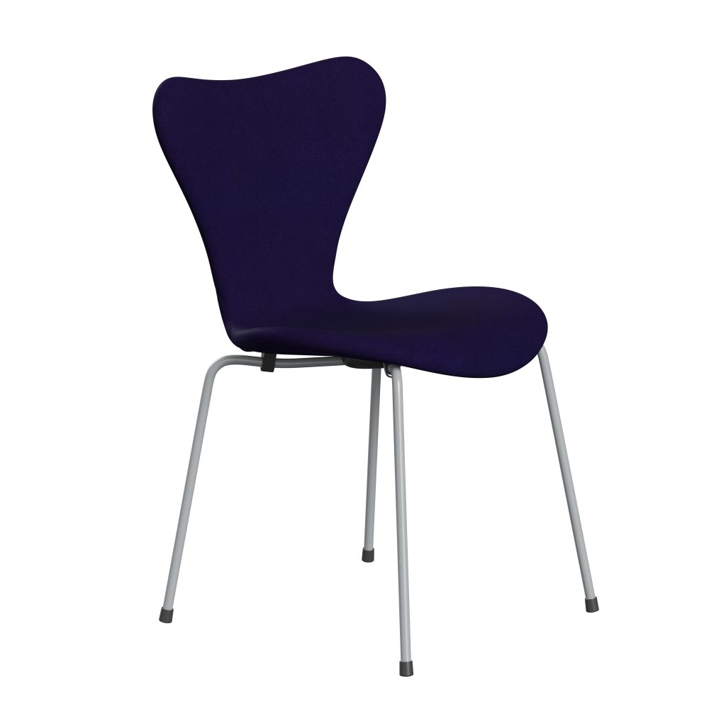 Fritz Hansen 3107 Chair Full Upholstery, Silver Grey/Divina Violet Dark (Div692)