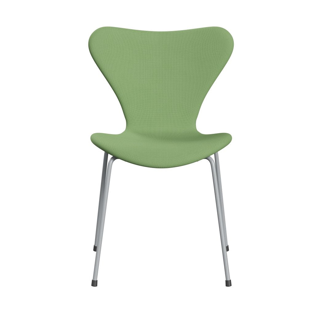 Fritz Hansen 3107椅子全套装饰，银灰/名望浅绿色