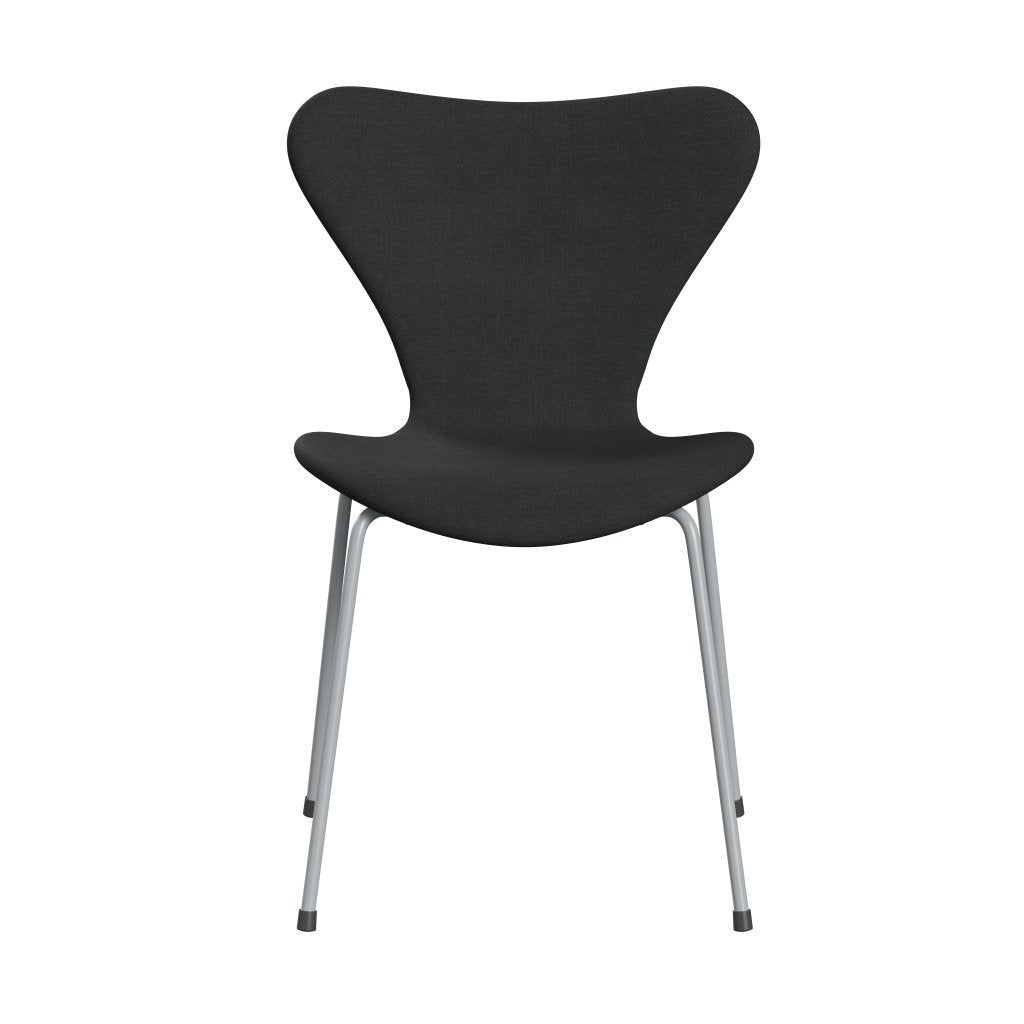 Fritz Hansen 3107 Chair Full Upholstery, Silver Grey/Fiord Charcoal Grey