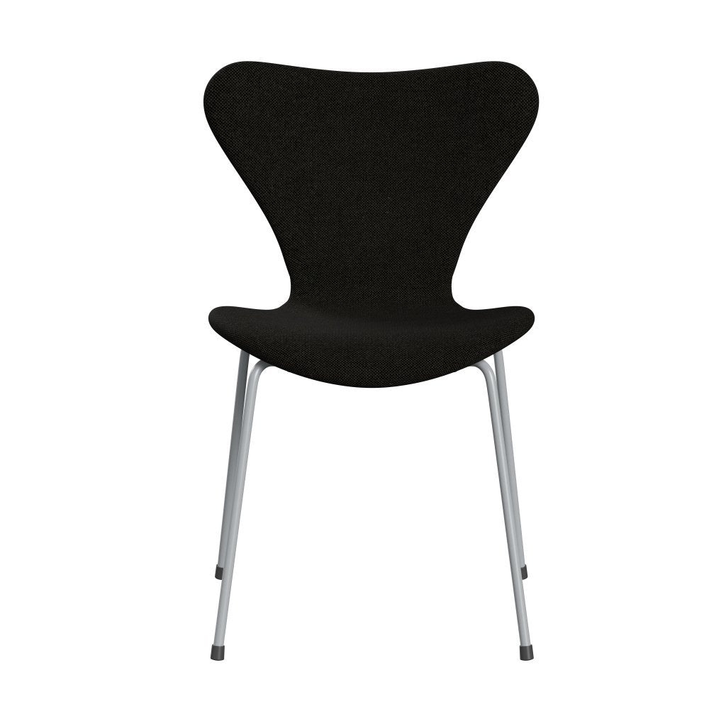 Fritz Hansen 3107 Chair Full Upholstery, Silver Grey/Hallingdal Black/Grey (Hal173)