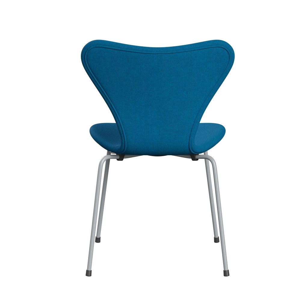 Fritz Hansen 3107 Chair Full Upholstery, Silver Grey/Hallingdal Turquoise