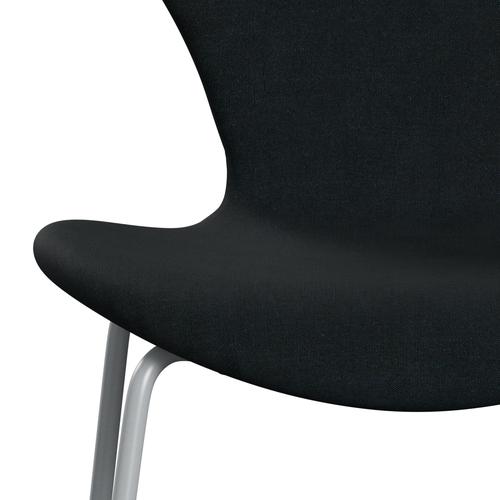Fritz Hansen 3107 chaise complète complète, gris argenté / Remix Black (REM196)
