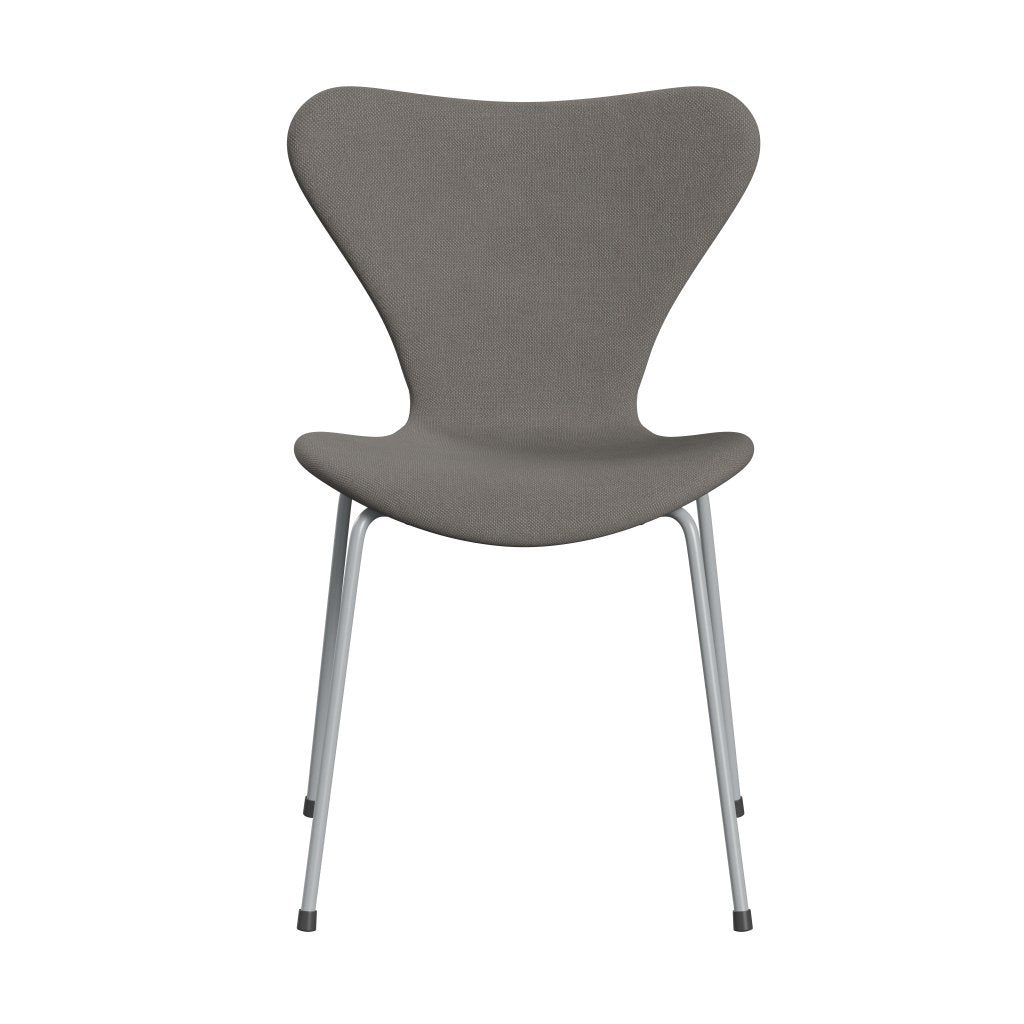 Fritz Hansen 3107 chaise complète complète, gris argenté / Steelcut Grey