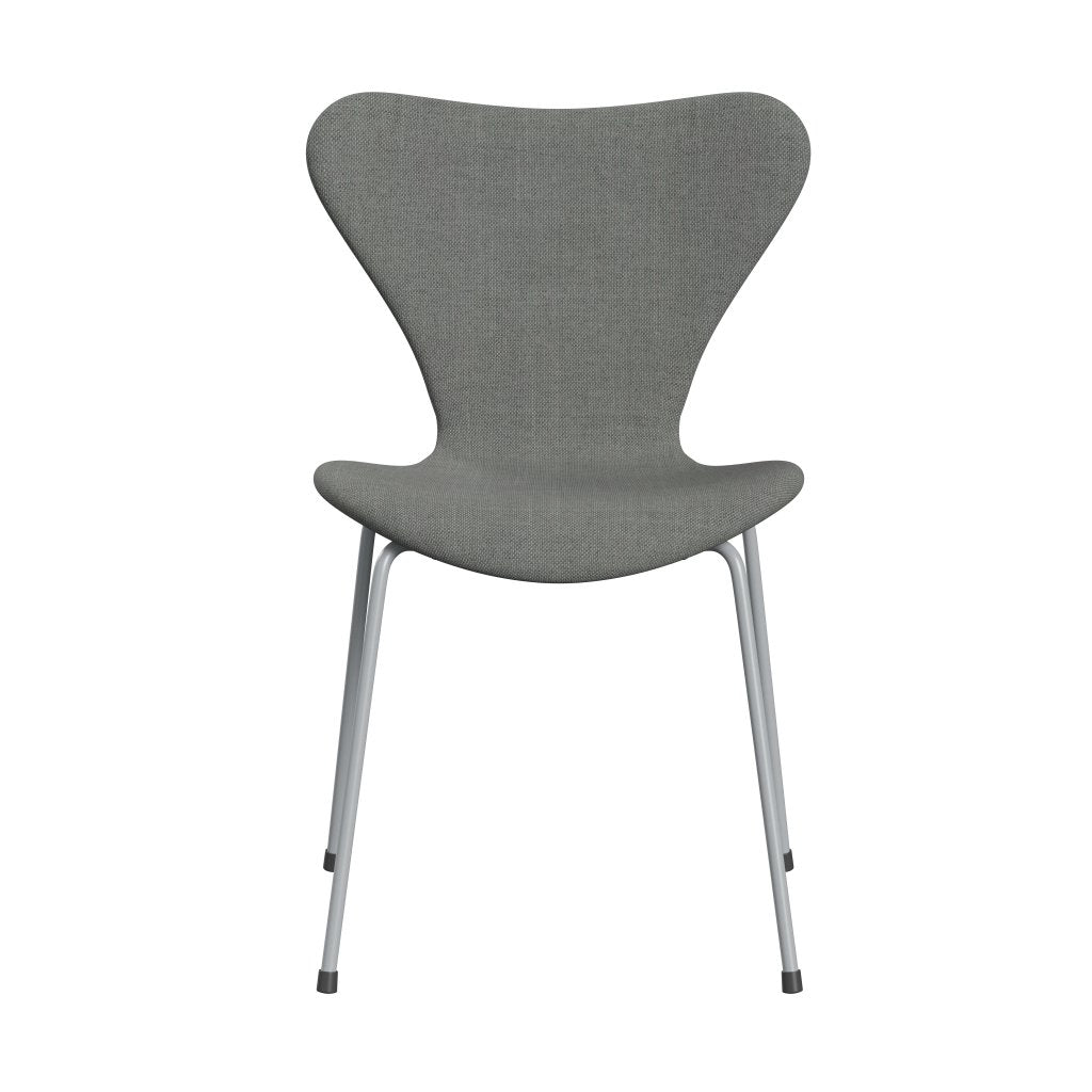 Fritz Hansen 3107 stol fuld polstring, sølvgrå/sunniva 2 grå