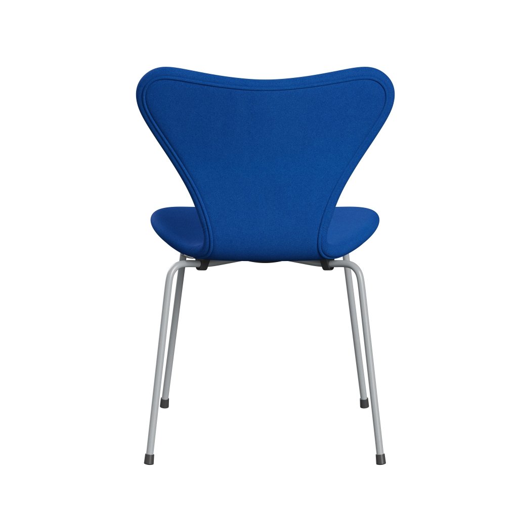 Fritz Hansen 3107 Chair Full Upholstery, Silver Grey/Tonus Blue