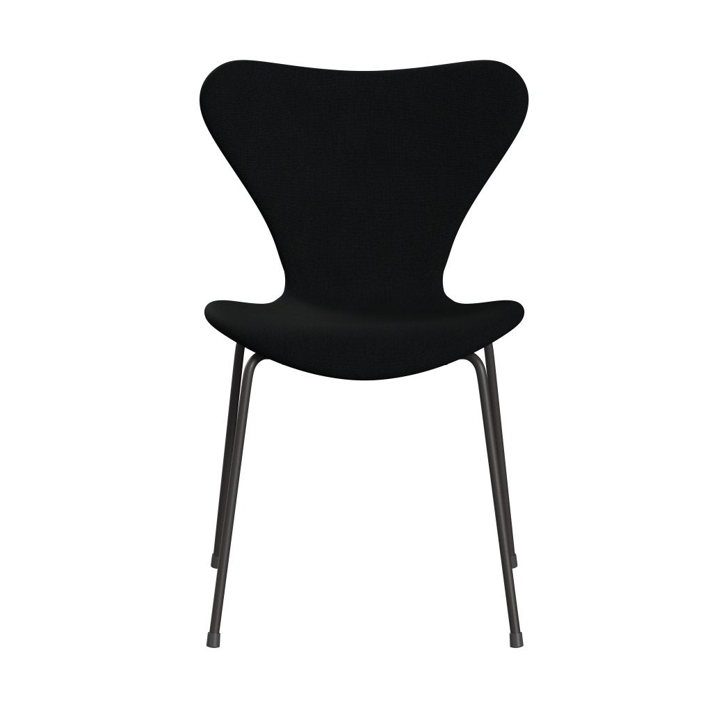 Fritz Hansen 3107 Chair Full Upholstery, Warm Graphite/Christianshavn Black Plain